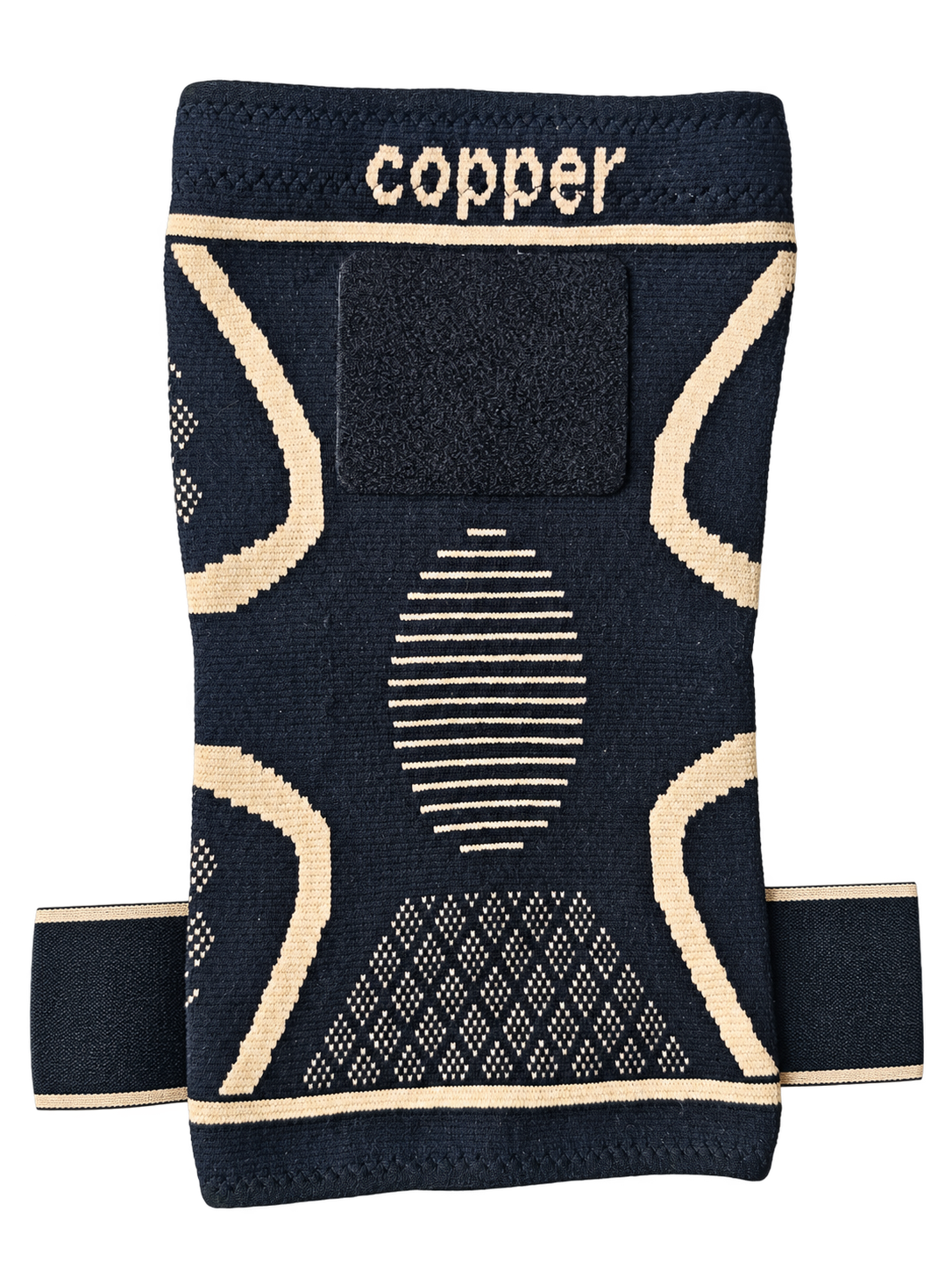 Genouillère Nurtia Copper à plat, détail de la construction textile